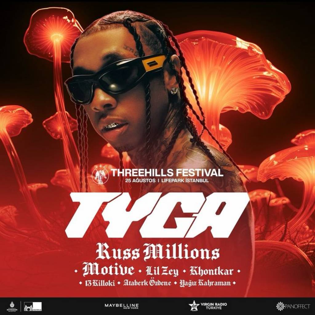 Threehills Festival'da Tyga ve Russ Millions İstanbul'da Sahne Alacak!