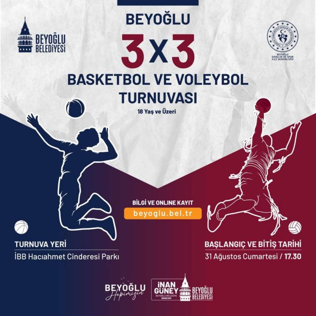 Beyoğlu Belediyesi'nden Basketbol ve Voleybol Turnuvası Duyurusu!