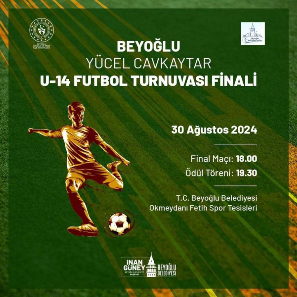 Beyoğlu'nda U-14 Futbol Turnuvası Finali Heyecanı