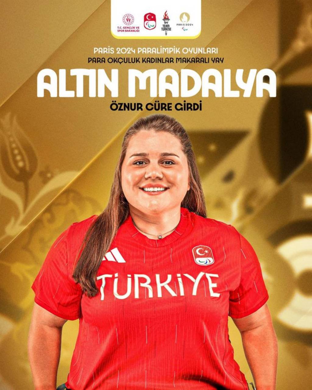 Öznur Cüre Girdi, Paris 2024 Paralimpik Oyunları'nda Altın Madalya Kazandı!