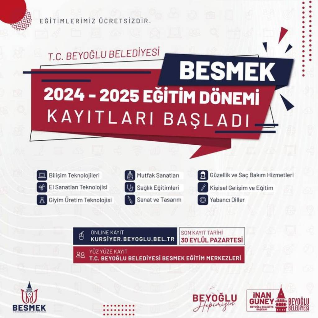 Beyoğlu Belediyesi'nden Yeni Eğitim Dönemi Başlıyor!