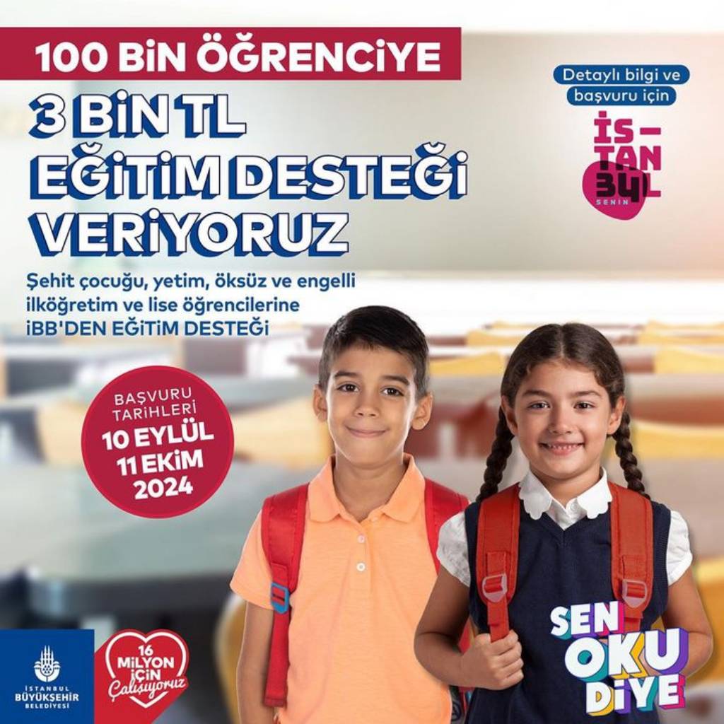 İmamoğlu'ndan 100 Bin Öğrenciye Eğitim Desteği