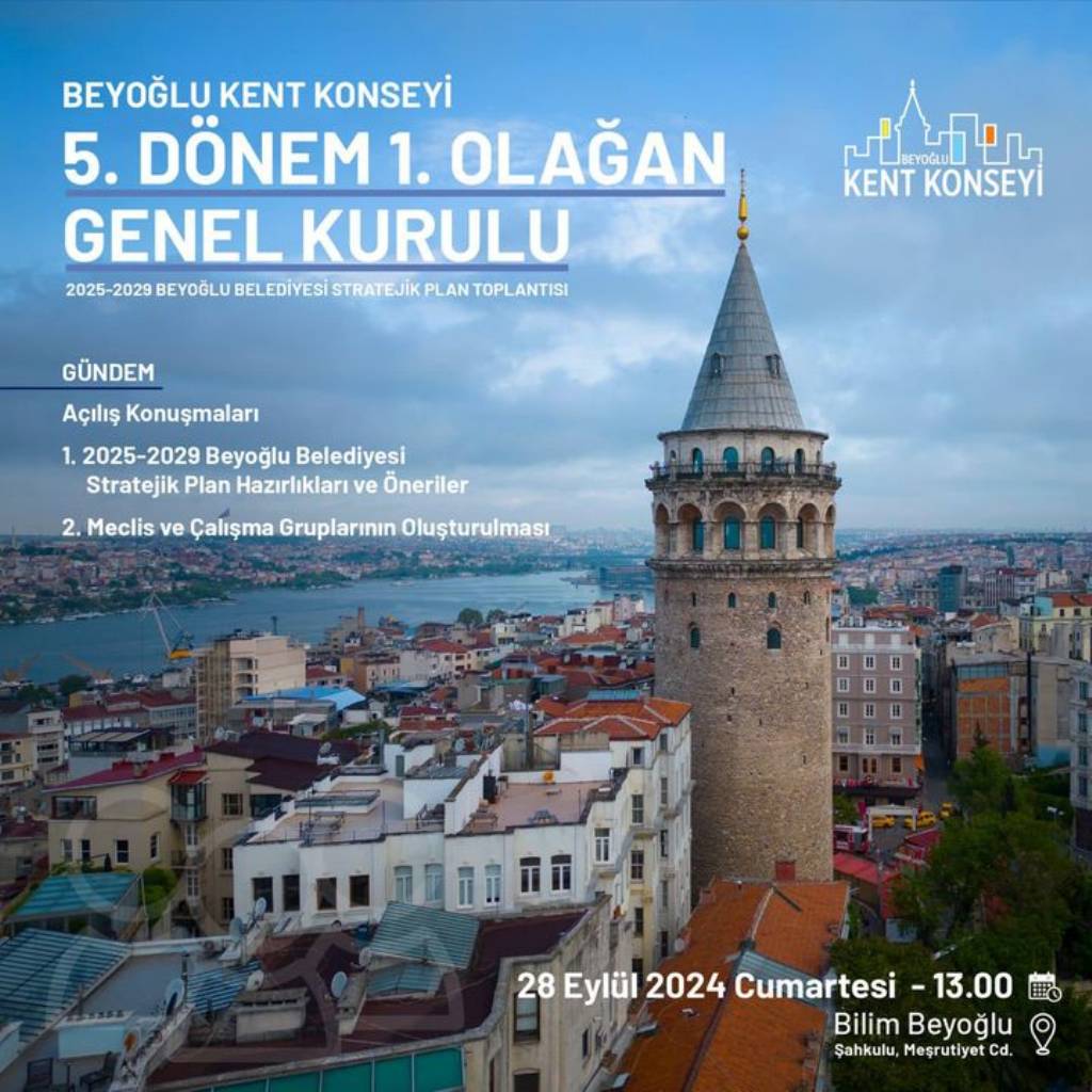 Beyoğlu Kent Konseyi 5. Dönem Genel Kurulu Toplanıyor