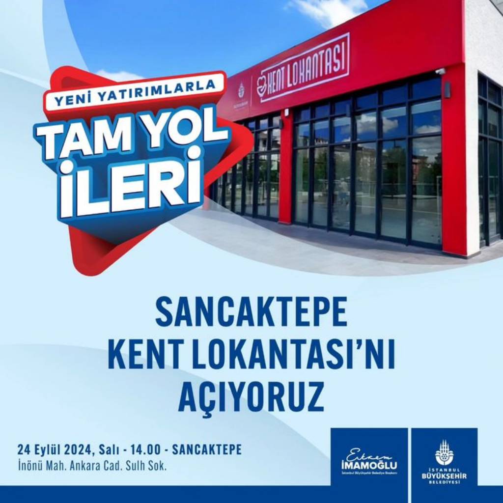 İstanbul Büyükşehir Belediyesi Sancaktepe Kent Lokantasını Açıyor