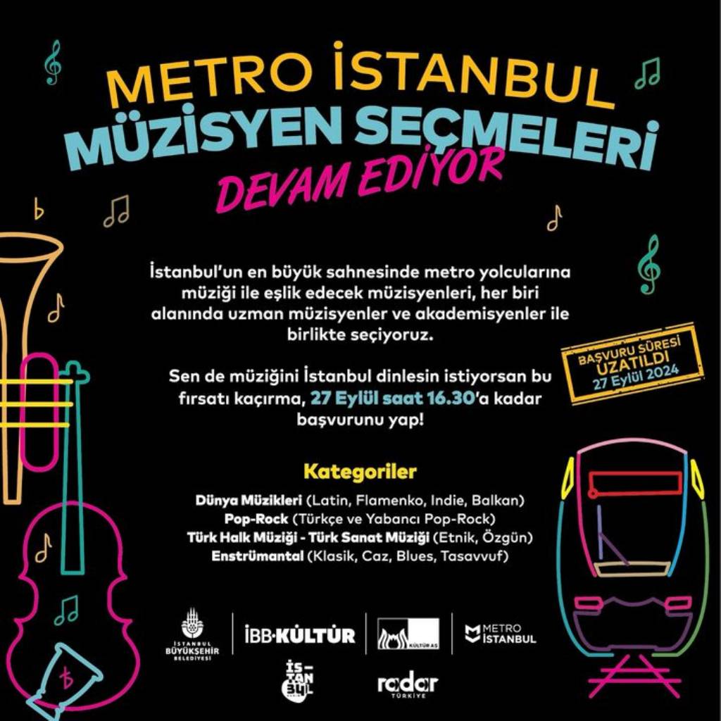 İstanbul Metro Müzisyen Seçmeleri Başvuruları Uzatıldı!