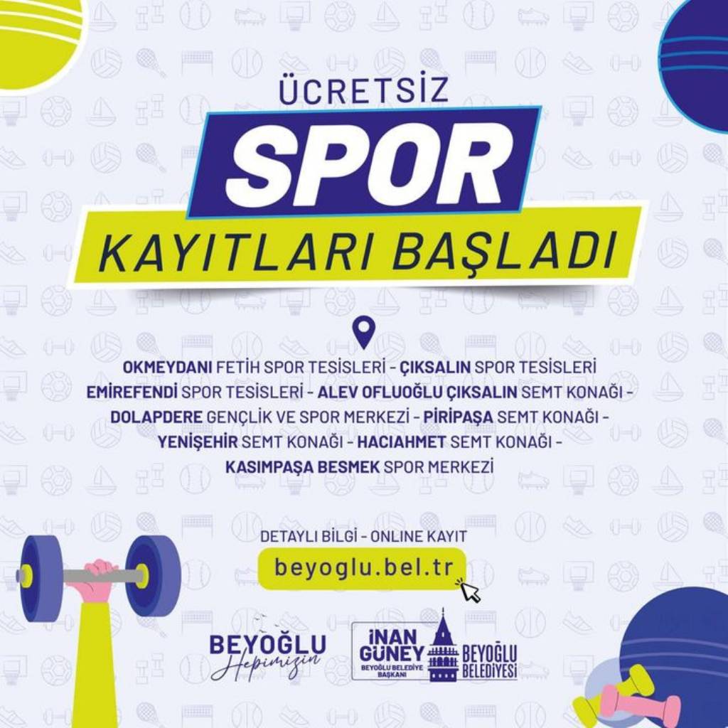 Beyoğlu'nda Her Yaşa Özel Spor Eğitimleri Başlıyor!